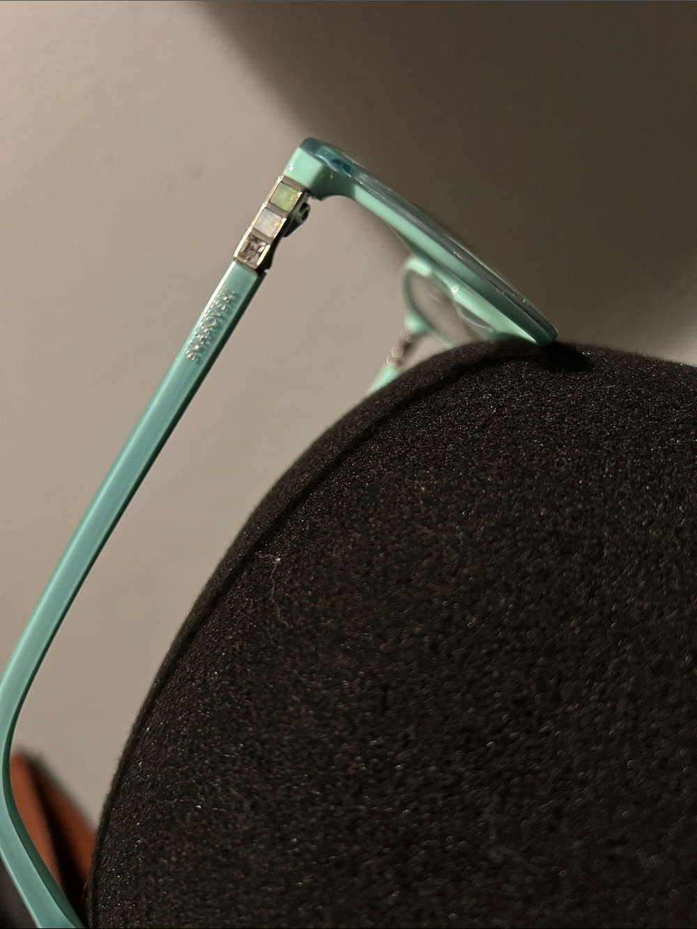 Swarovski Cat Eye glasses SK5136-3 color 095 in a light teal transparent - Picture 4 of 6
